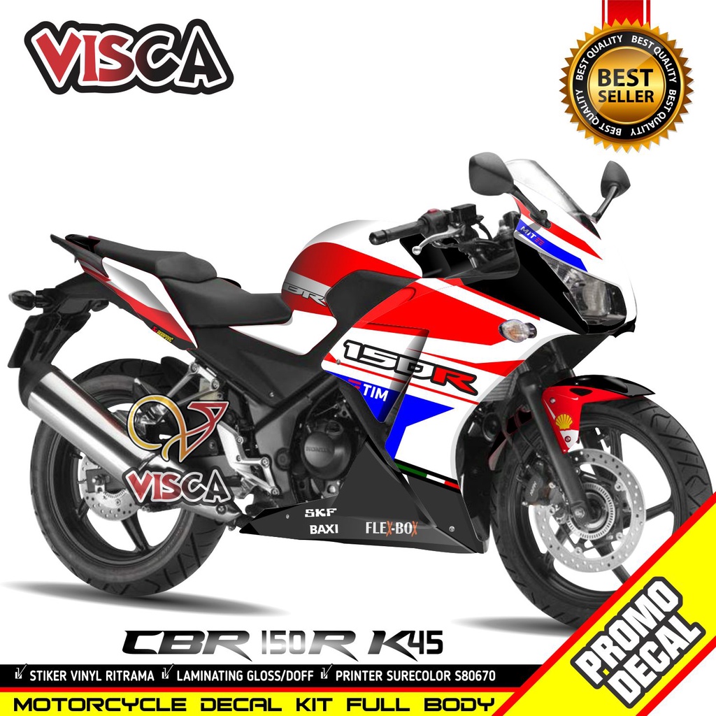 Decal CBR K45 Stiker CBR K45 Full Body Decal CBR Lokal Decal CBR 150R K45 Ducati Desmo