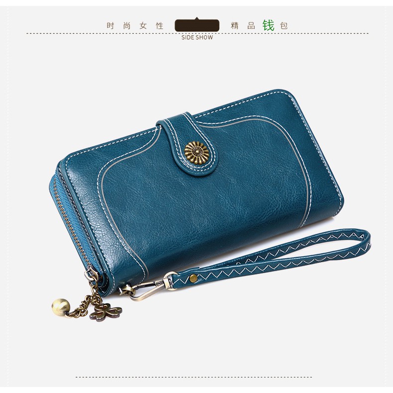 DOMPET PESTA WANITA KULIT BIRU NELLA WA043B3 TALI PREMIUM FASHION BRANDED IMPORT KOREA MURAH BATAM