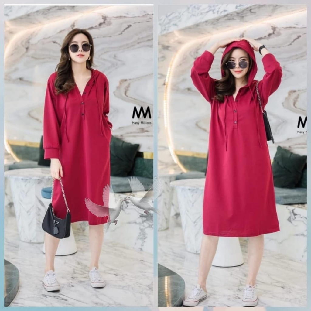 Toply shop Dres hoodie wilona jumbo