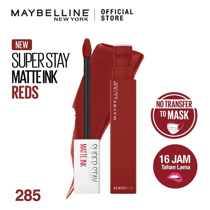 ORI 100% Maybelline Superstay Matte Ink Liquid Matte Lipstick Make Up Tahan Lama Hingga 24 Jam lipstik lipstick maybelin maybeline lipten maybeline my beline supertstay lipstik maybelline ori tahan lama lip matte maybelline original 220 Ambitios 385-285 Gritty