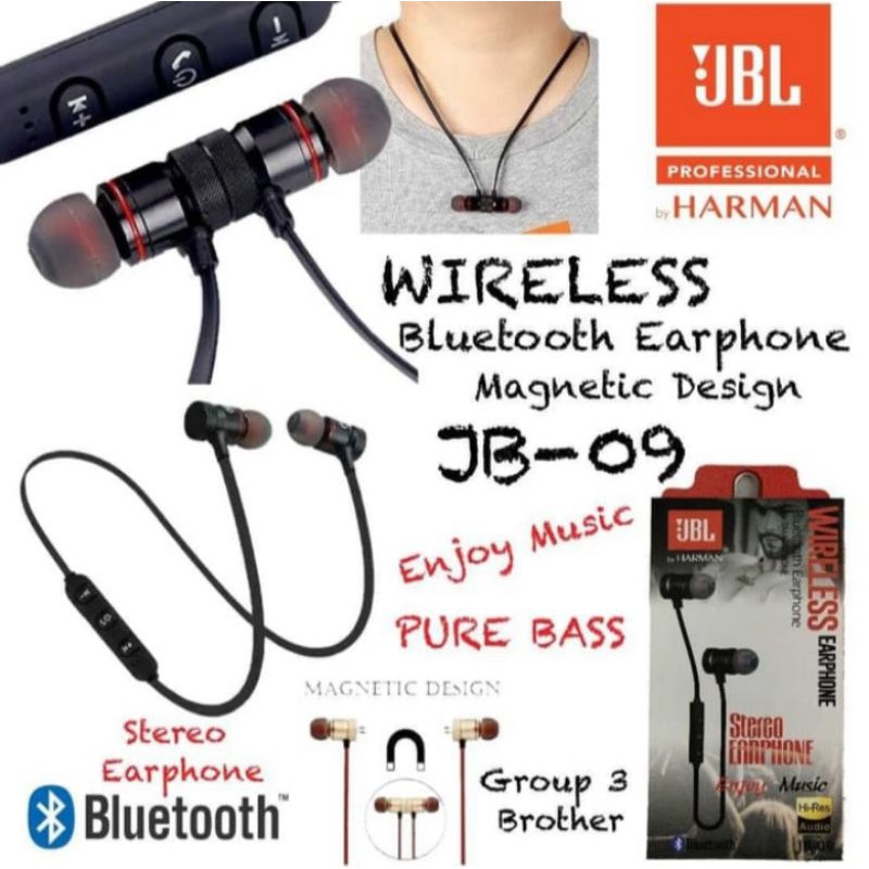 HEADSET BLUETOOTH JBL MAGNETIC SPORT HF HANDSFREE EARPHONE JBL MAGNET