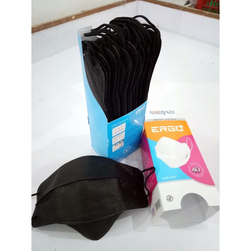 Masker ERGO OneHealth 4D isi 25 pcs/Masker ERGO Onehelath  4D Medis /Masker medis Ergo Onehealt