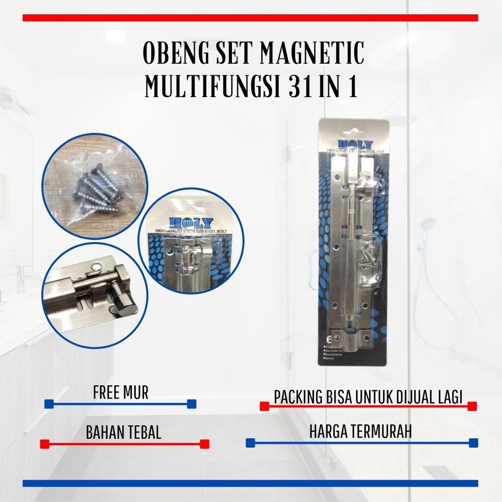 Grendel pintu stainless / grendel jendela / Slot Pintu  2 / 3 / 4 / 6 - SELOT+SKRUP