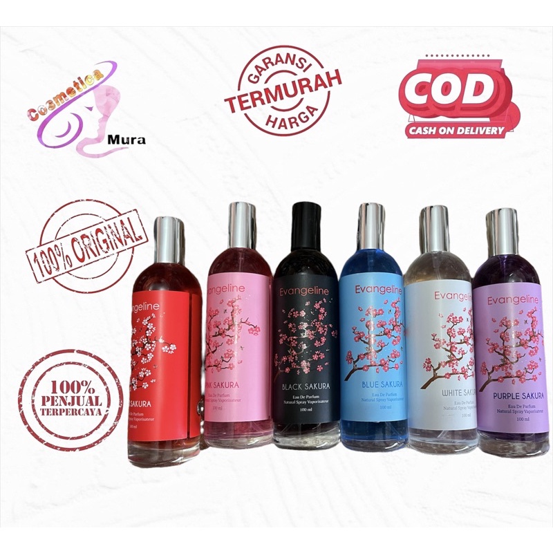 [ free bubble ] evangeline 100 ml edp - parfum evangeline 100 ml - parfume evangeline sakura || evangeline hijab series || evangeline natural parfume ||