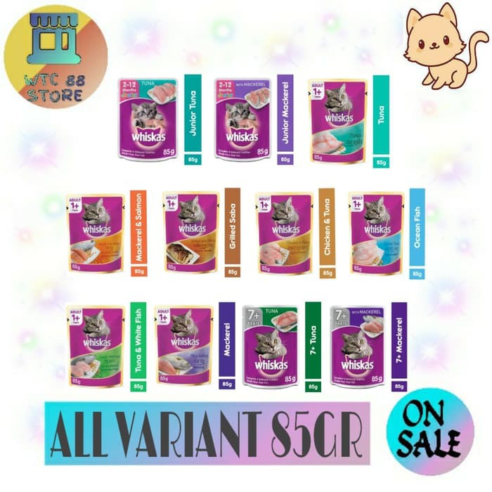 

WHISKAS POUCH 85GR PER BOX (isi 24)