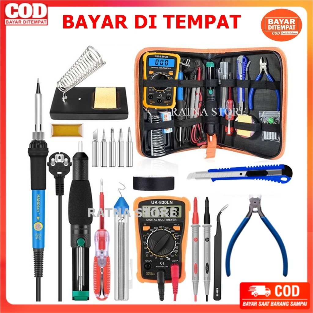 Jual Solder Set Listrik Paket Lengkap 60 Watt 110v-220v Iron Tool Kit ...