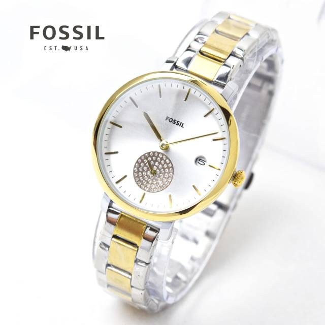 Best seller - jam tangan - Jam tangan wanita fs2000 chrono second tanggal aktif rantai steel