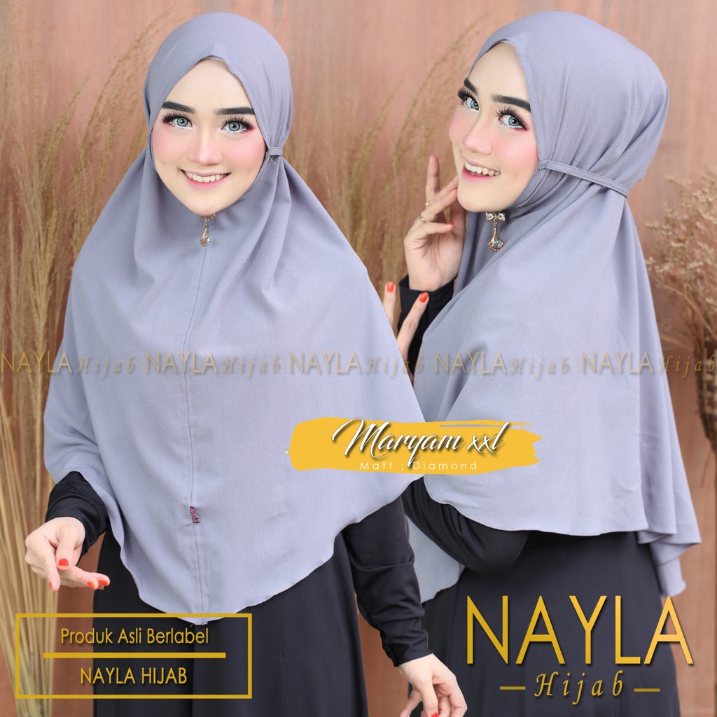 BERGO MARYAM JUMBO XXL/HIJAB SIMPLE ORIGINAL NAYLA HIJAB-GREY