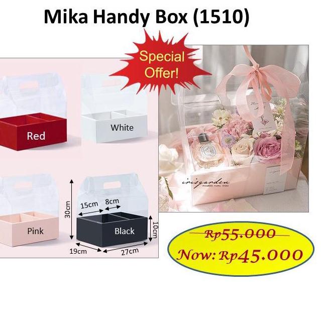 

✯ Mika Handy Box (1510) soft box - flower box - bloom box - box kado ➴