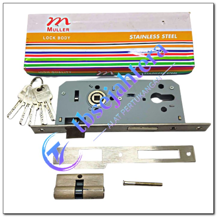Body Kunci Lidah Pintu Besar dan Silinder Isi Kunci Pintu Rumah muller