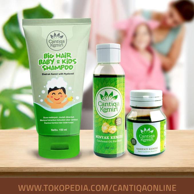 Paket Perawatan Rambut Anak & Bayi Cantiqa Kemiri Minyak Kemiri Shampo