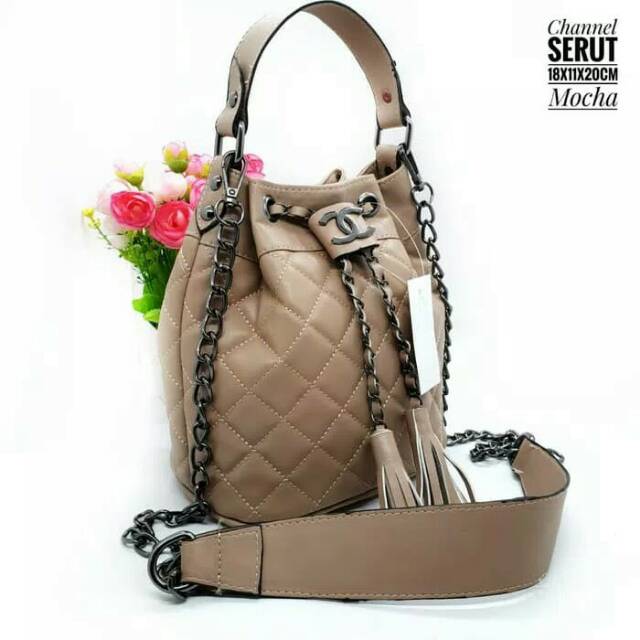 Tas batam branded Chanel Serut/Tas selempang/Tas wanita import/Branded
