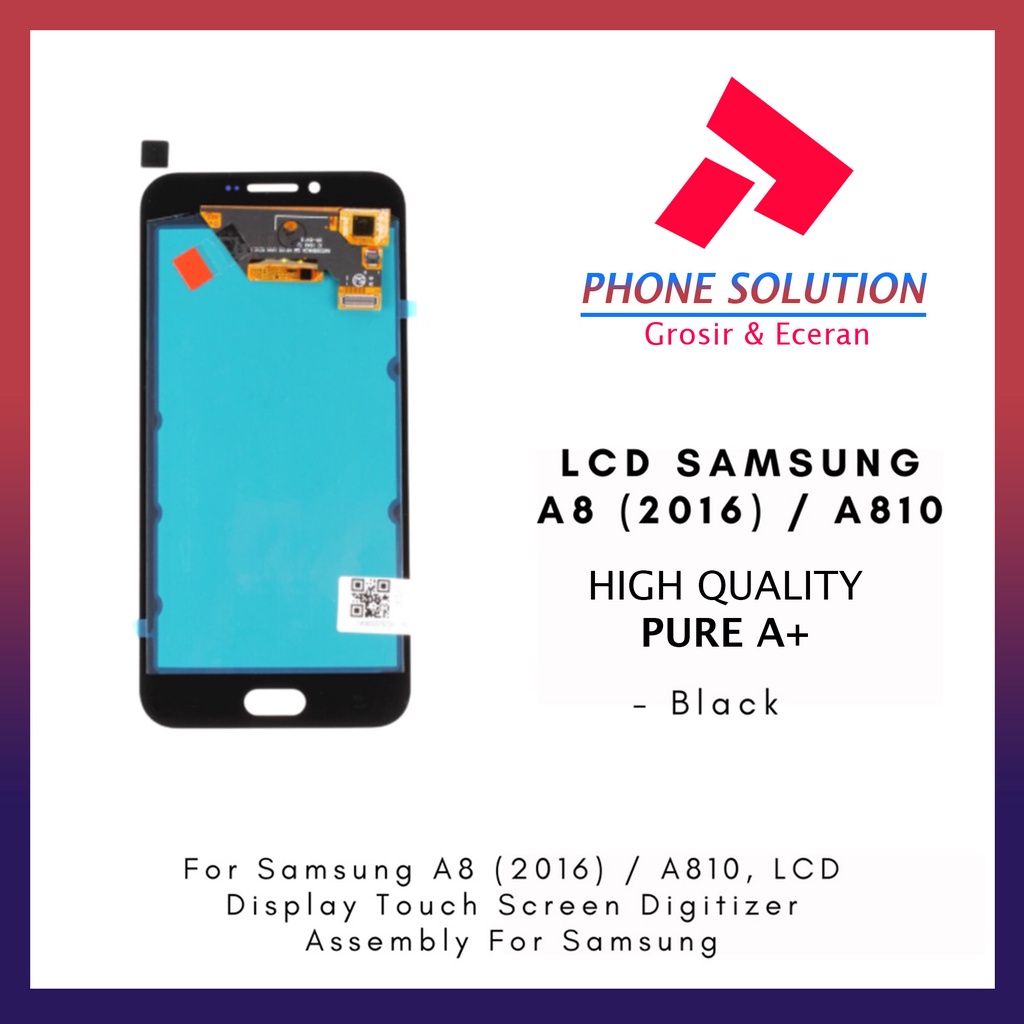 LCD Samsung A8 A810 2016 Fullset Touchscreen // Supplier LCD Samsung - Garansi 1 Bulan