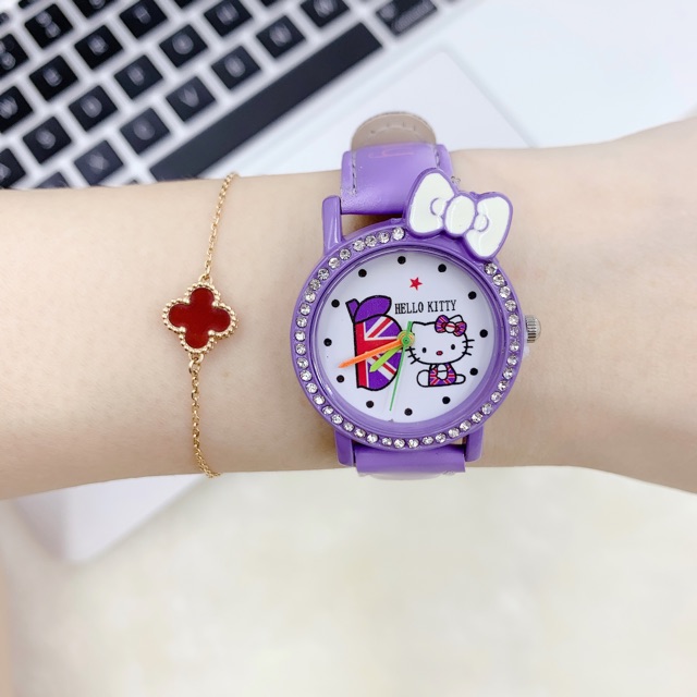 ✅COD [READY STOCK] HELLO KITTY JAM TANGAN ANAK-ANAK KULIT FASHION MURAH IMPOR HARGA GROSIR A11