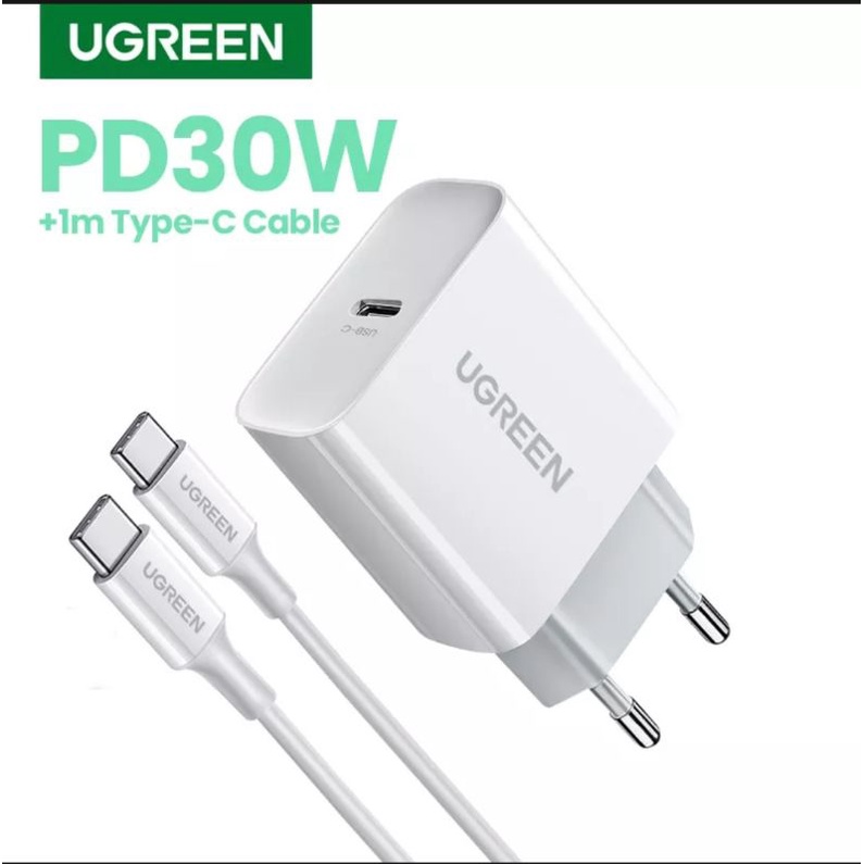 Ugreen GaN Nexode Charger 30W Usb C to Type C for iPhone 15 Samsung MacBook SFC AFC TURBO CHARGE Fast Charging Original