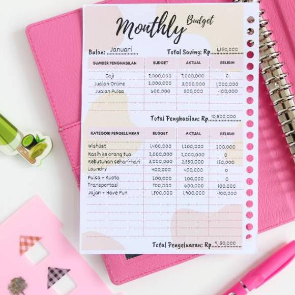 

[96622) Financial Planner / Planner Keuangan / Bullet Journal / Binder Loose Leaf A5 & B5 / Sehati P