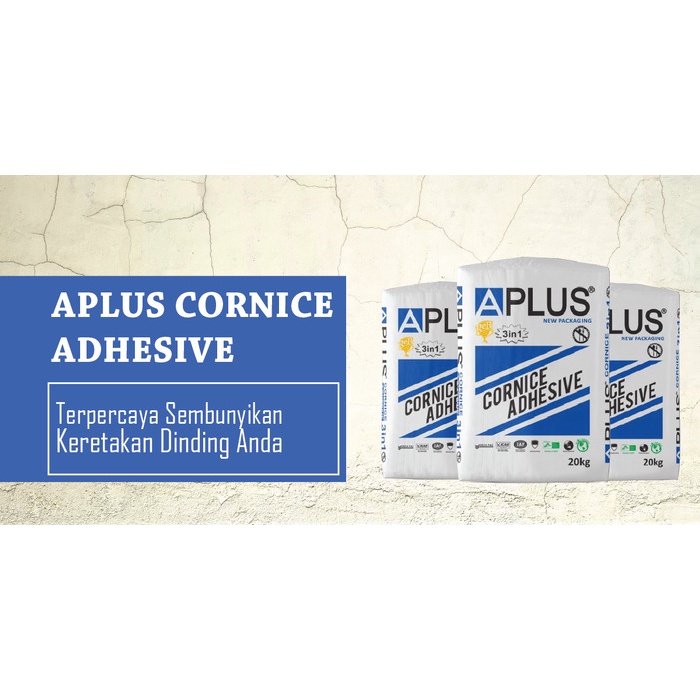 Kzana | Kompon Compound Gypsum Aplus / Cornice Adhesive Aplus 20kg Super Murah