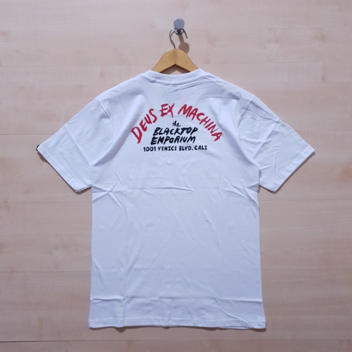 KAOS T SHIRT DEUS EX MACHINA DEUS RECORD BLACKTOP EMPORIUM WHITE - M
