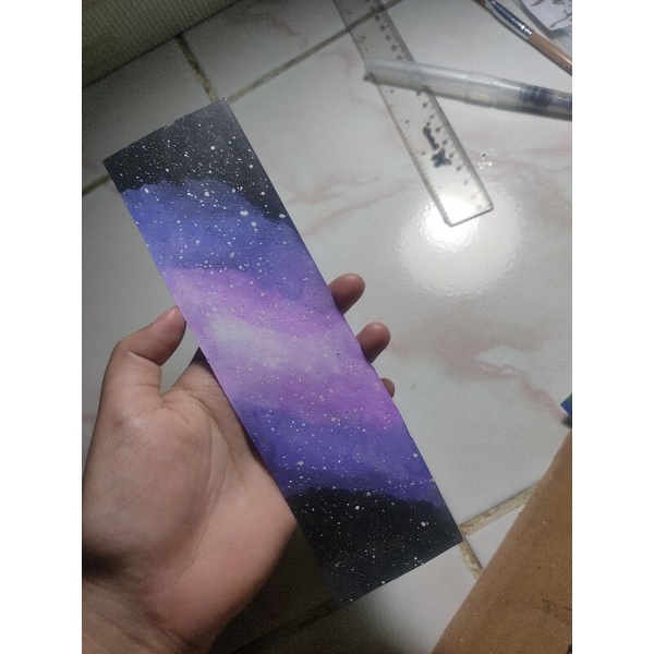 

Pembatas Buku Galaxy Lukis Bolak Balik Bookmark Galaxy