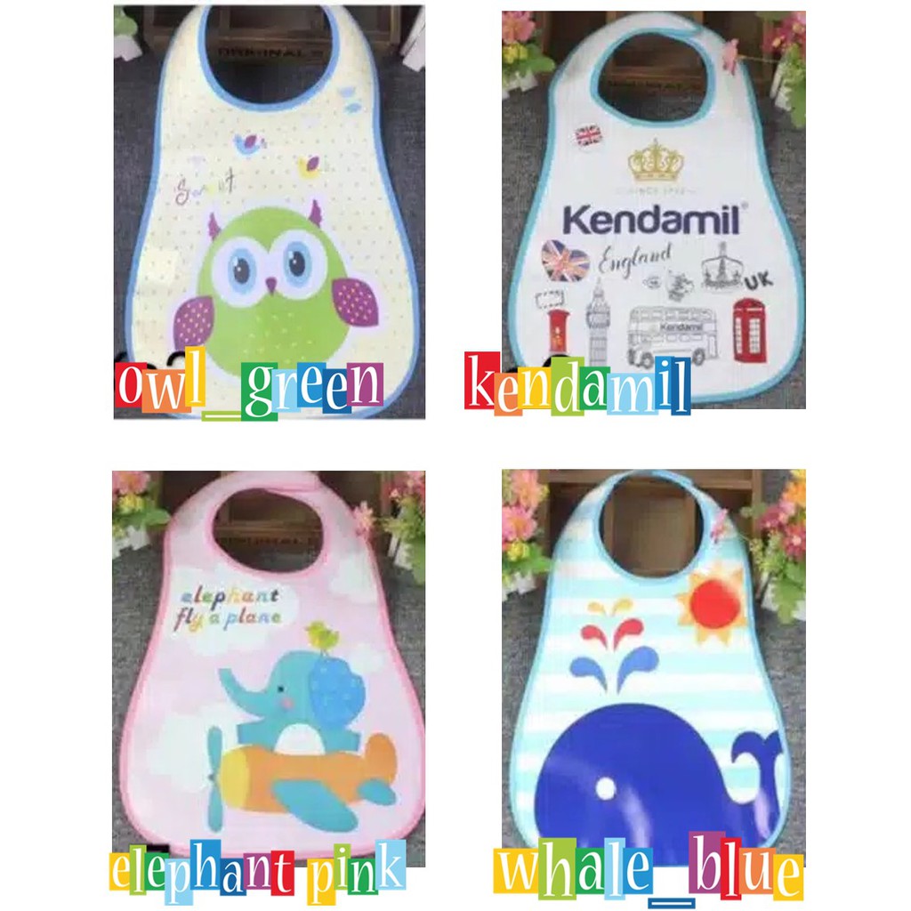 Slabber Plastic Slaber Eva Celemek makan Bayi Waterproof Baby Bib apron plastik tatak iler bibs