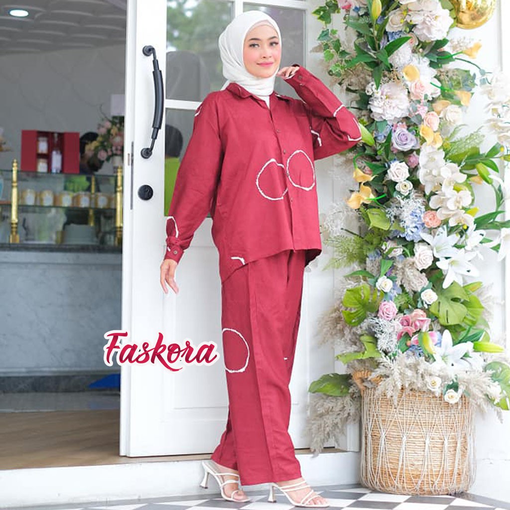 Piyama Dewasa Lengan Panjang Jumbo Sibori / Pajamas Jumbo Katun Rayon Sibori