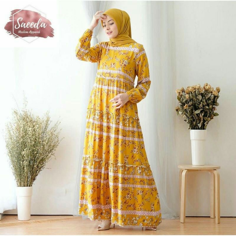 Murah lebay gamis busui motif vanesa terbaru