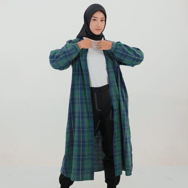 Dauky - Atasan Wanita Flanel M Dress Tartan