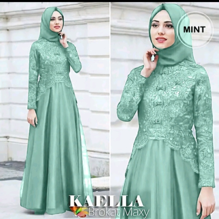 Gamis Wanita Gamis Brukat Gamis Brukat Kaella Maxy Gamis Muslim Gamis Jumbo Baju Wanita Gamis Brukat