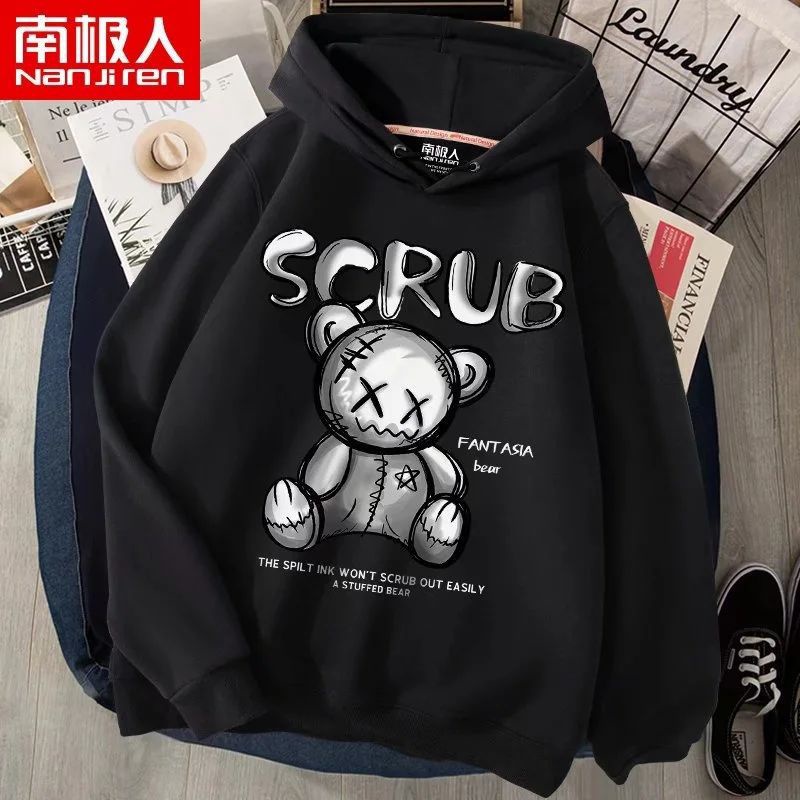 SWEATER HOODIE SCRUB KOREAN STYLE - HOODIE PRIA WANITA BAHAN FLEECE OUTFIT FASHION KEKINIAN