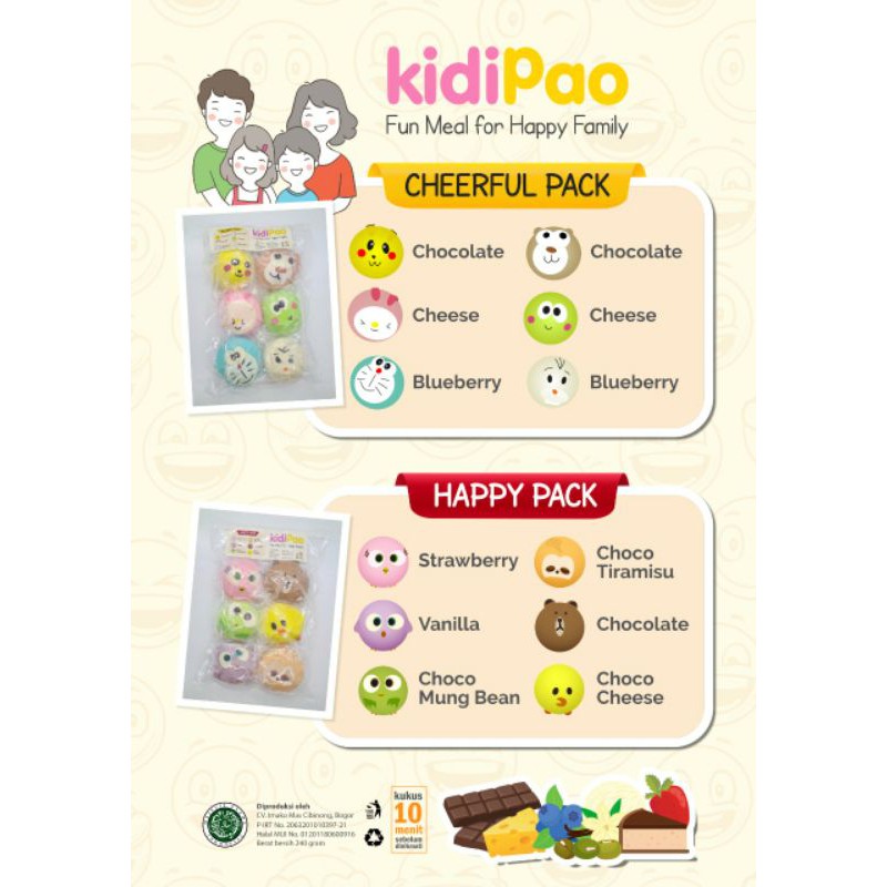 

KIDIPAO Bakpao Karakter -Cheerful Pack