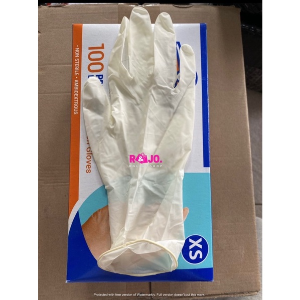 Sarung Tangan Latex Gloves Sensi Safeguard isi 100 pcs Sarung Tangan Medis