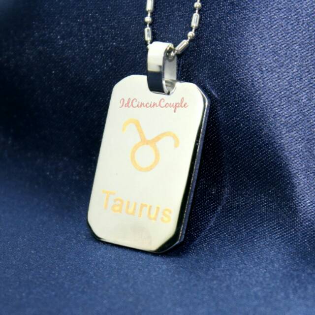 kalung zodiak taurus/kalung cowok/kalung cewek/kalung titanium
