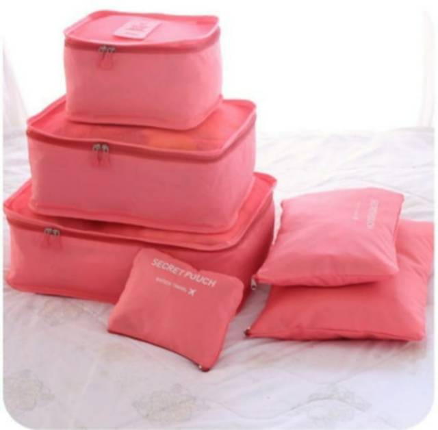 6in1 Travel Organizer Bag Laundry Bag 1set=6ukuran berbeda