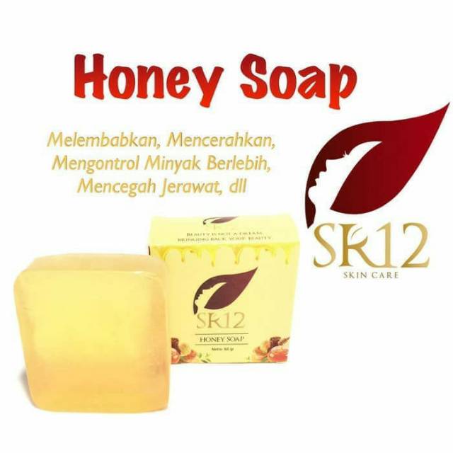 Pembersih wajah sabun madu honey soap SR12 BPOM ORIGINAL