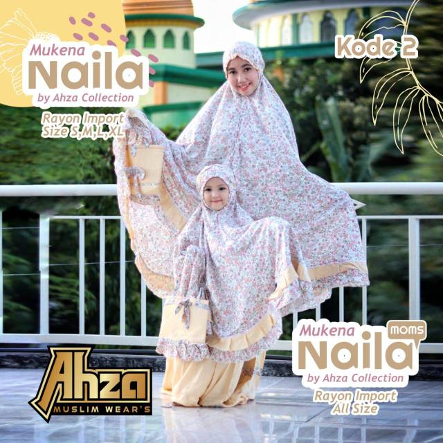 Mukena Naila Couple Mom dan kids ORI Ahza