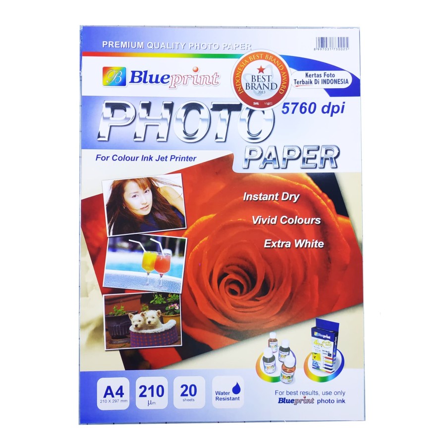 Glossy Photo Paper BluePrint Kertas cetak Foto A4