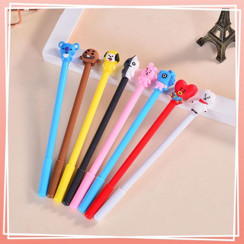 

Kpop BTS BT21 Bolpen Tinta Gel Pena Pulpen