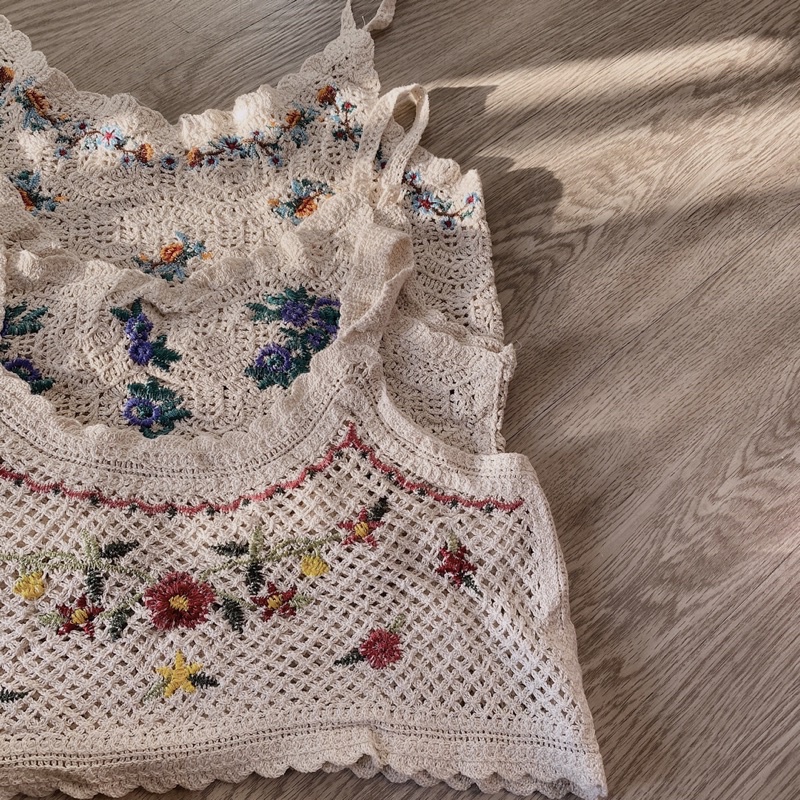 korean crochet lace Vest