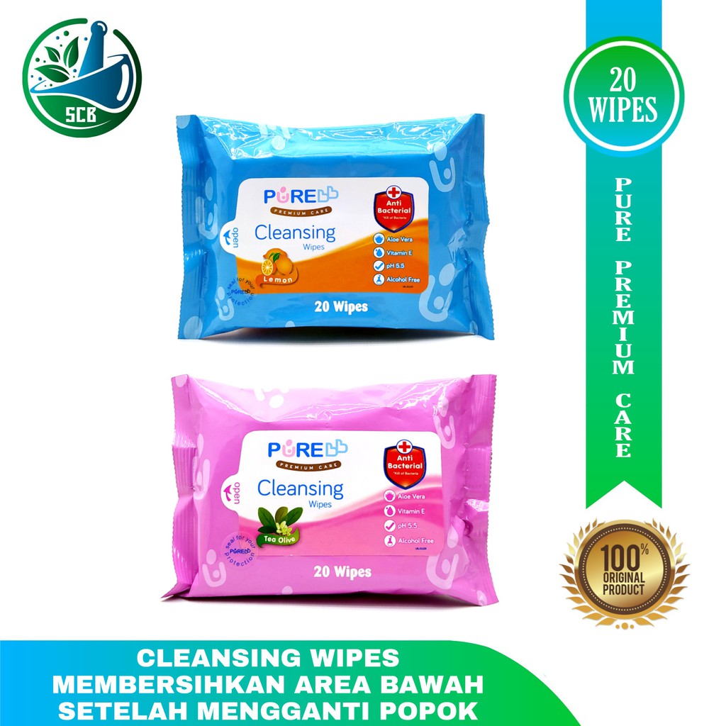 Pure Baby Cleansing Wipes Varian isi 20