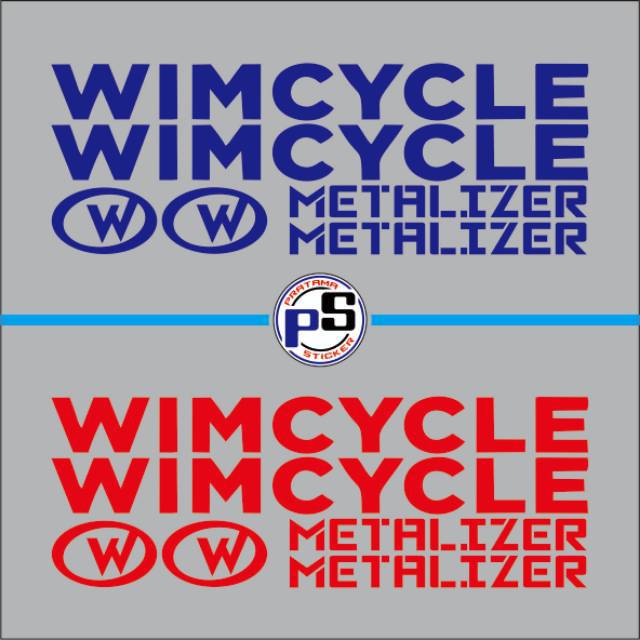 Frame Sticker Decal Sepeda WIM CYCLE cutting