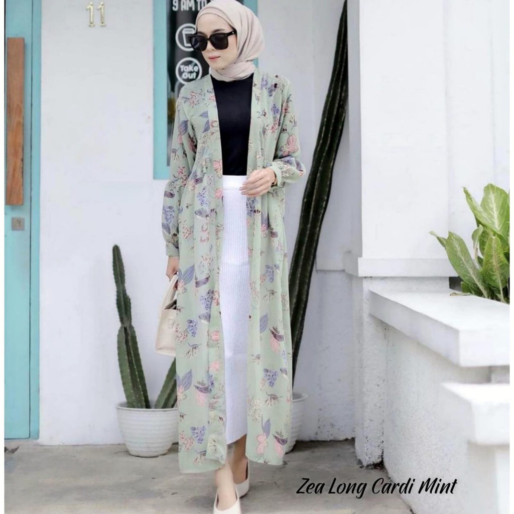 Zea Long Cardi cardigan outer ceruty oversize