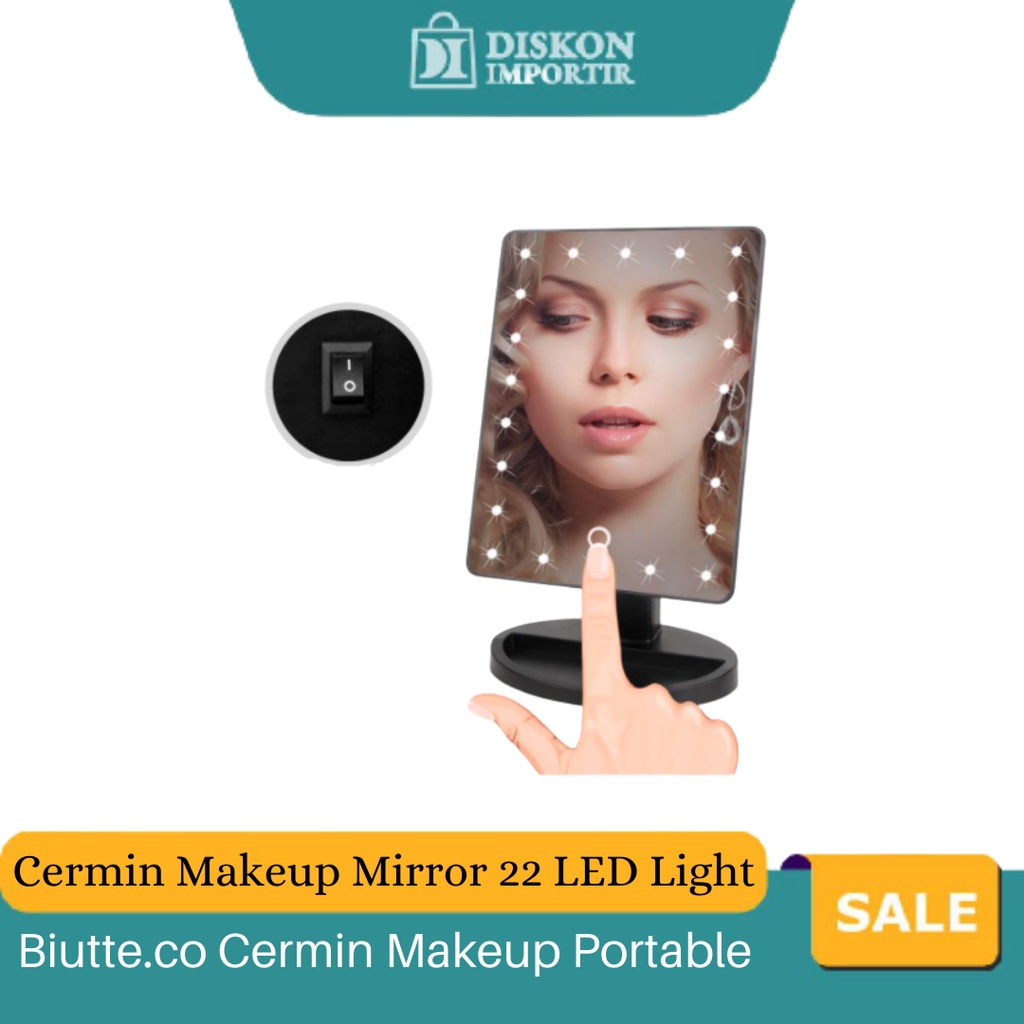 Biutte.co Cermin Makeup Mirror 22 LED Light - A3106