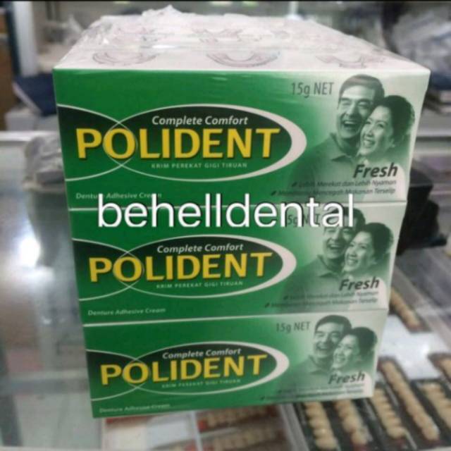 60gr POLIDENT KRIM PEREKAT GIGI TIRUAN - Lem Gigi Palsu Polident Adhesive Fresh 60 gr 60gram 60 gram