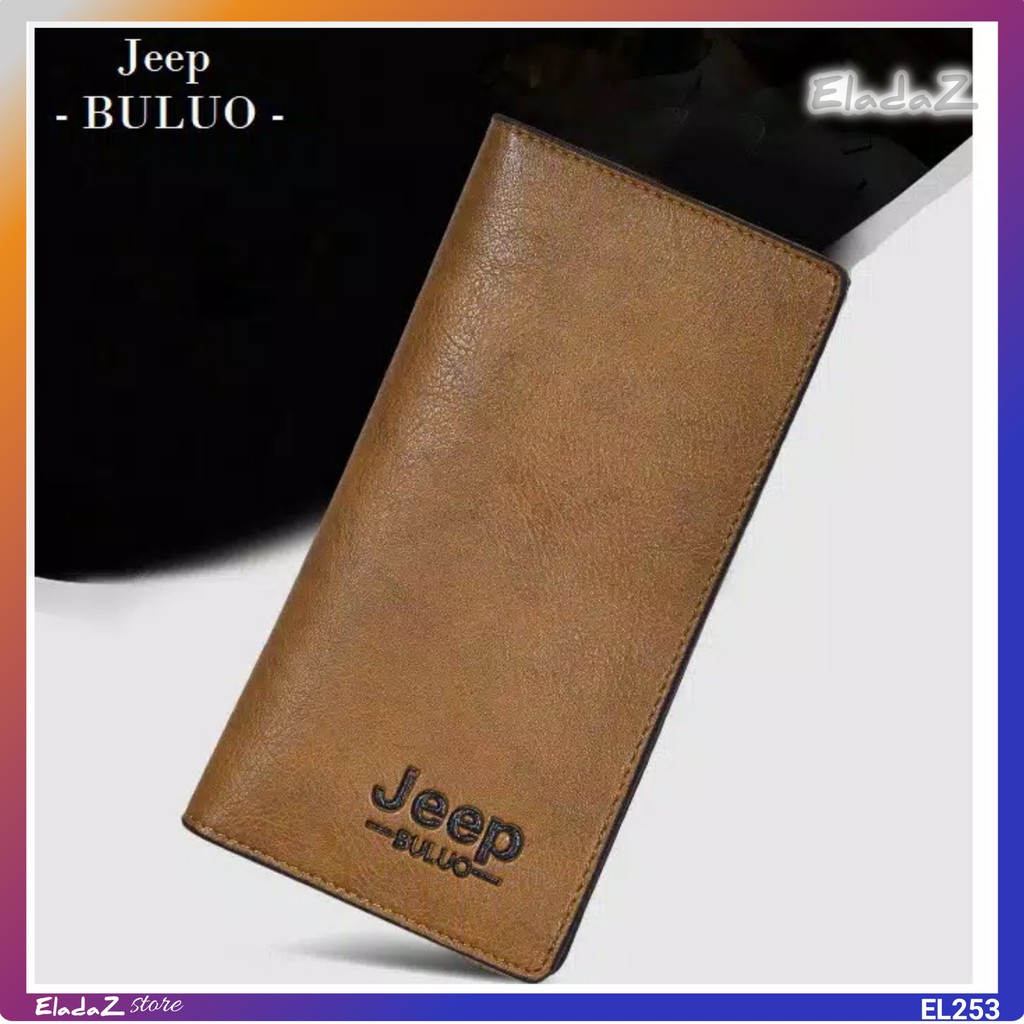 EL253 DOMPET PRIA WANITA Jeep Long ORIGINAL / DOMPET BAHAN PU COWOK CEWEK MOTIF KEREN HARGA MURAH