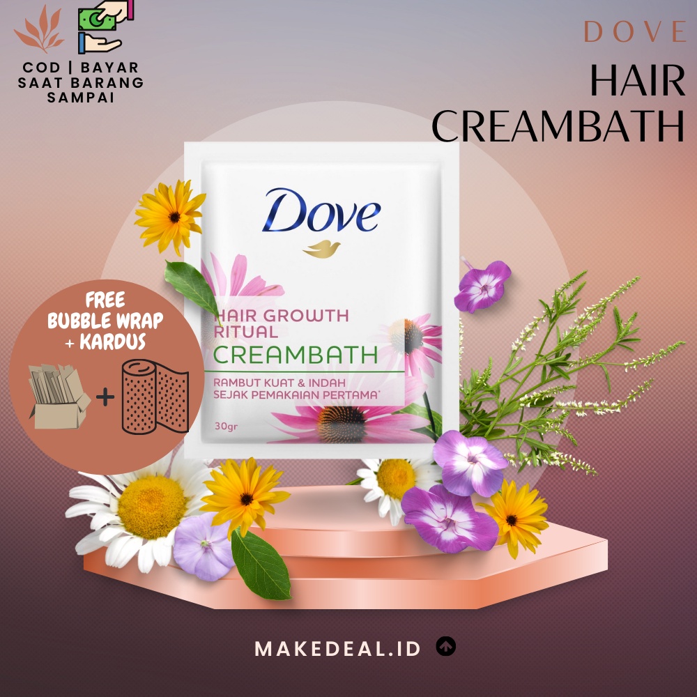 Dove Hair Growth Ritual Creambath Sachet 30 G Pelurus Dan Pelembut Rambut Kuat Indah Sejak Pemakaian