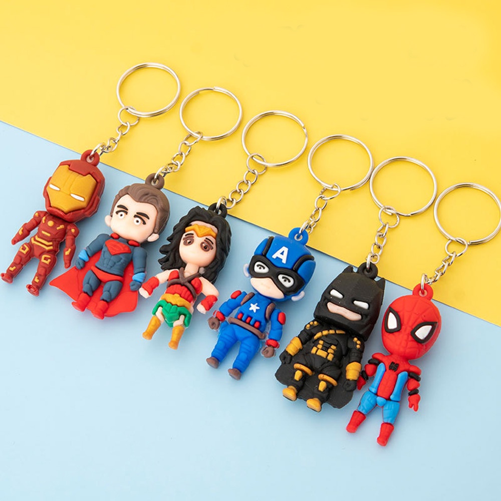 Gantungan Kunci Bentuk Boneka Kartun Marvel Hero