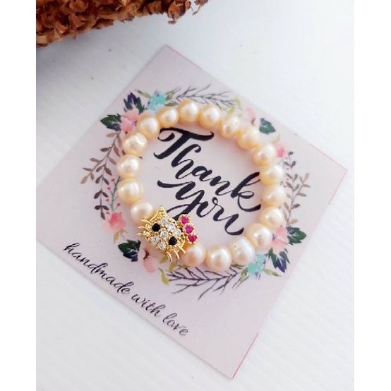 Gelang mutiara lombok kity anak elastis