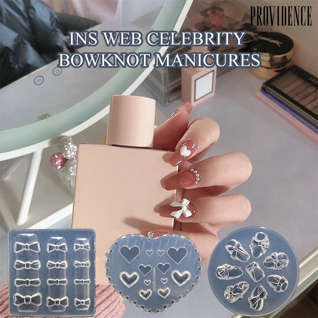 Providence 3D Patterns Nail Mold Artwork Making Transparent Silicone Carving Bear Butterfly Stamping Mold for Salon