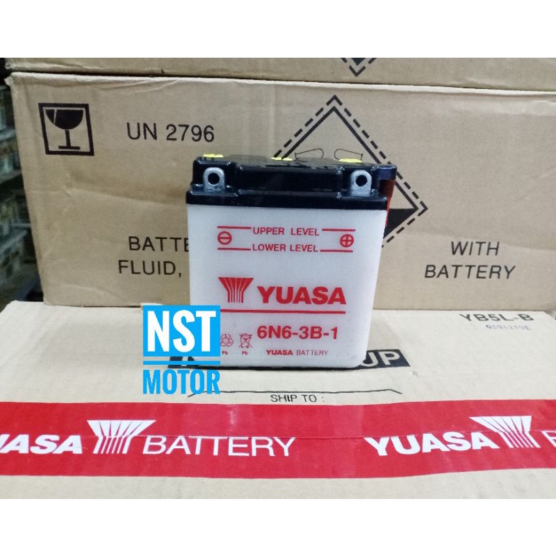 Jual Aki Accu Yuasa 6N6 3B 6Volt 6 Ah Aki Motor RXS RX King Kobra GL100