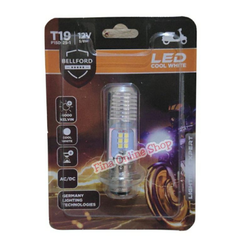 Bohlam Lampu LED Kaki 1 Osram T19 / CRun / Moto Led / Moscow / HS1 / MBK-T19